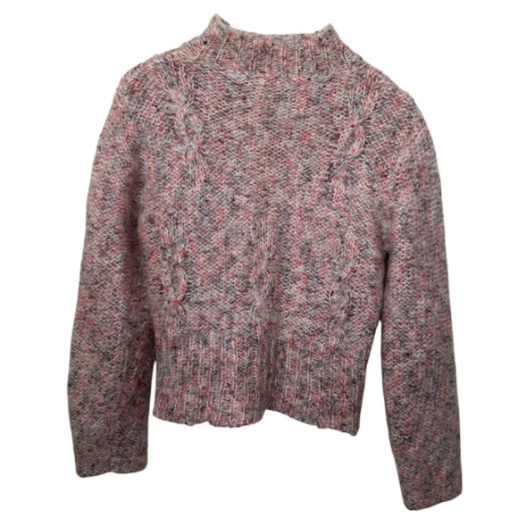 Frost Sweater Womens Size M/L  Mohair Blend Mock Neck Pullover Cropped  90s - Picture 2 of 13